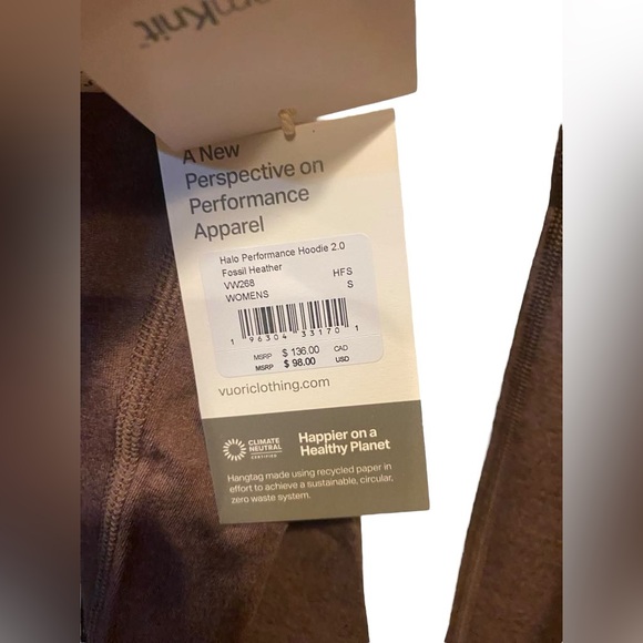 RARE Fossil Color Worn Once Vuori Performance Jogger & Hoodie Set - Size S LONG - Picture 12 of 13